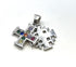 Sterling Silver Double Jerusalem Cross Pendant